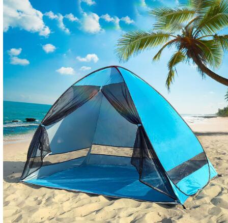 Cheap Goat Tents Anti mosquito beach shade tent with gauze UV protection Automatically camping outdoor portable beach tent with mesh curtain Tents 